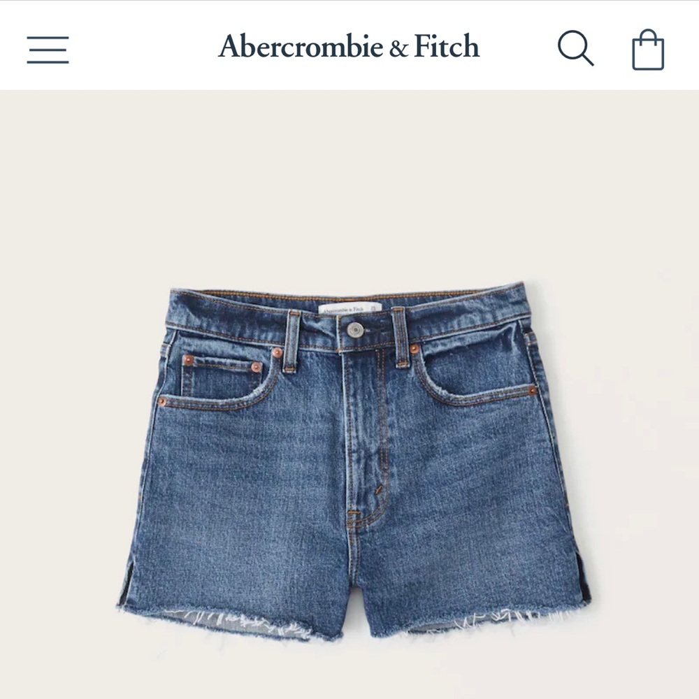 Abercrombie & Fitch Mom high rise denim shorts